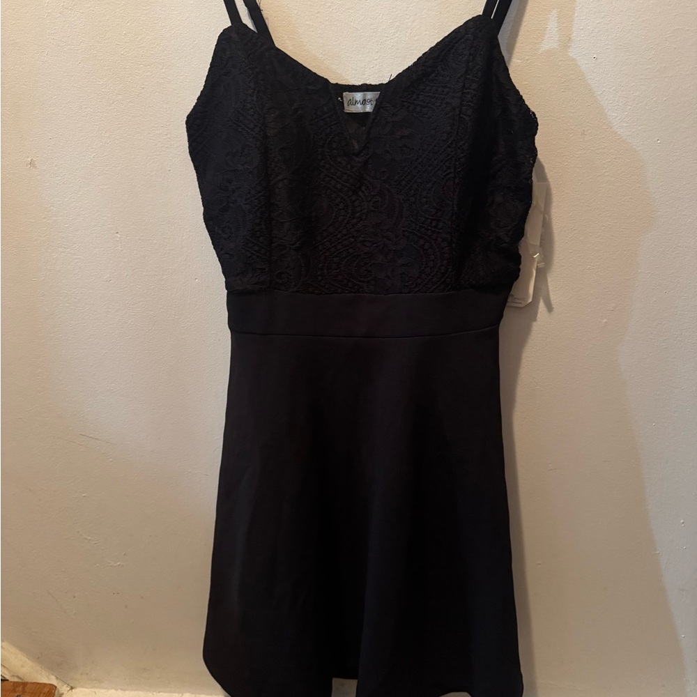 Hot Topic Almost Famous Black Lace Dress